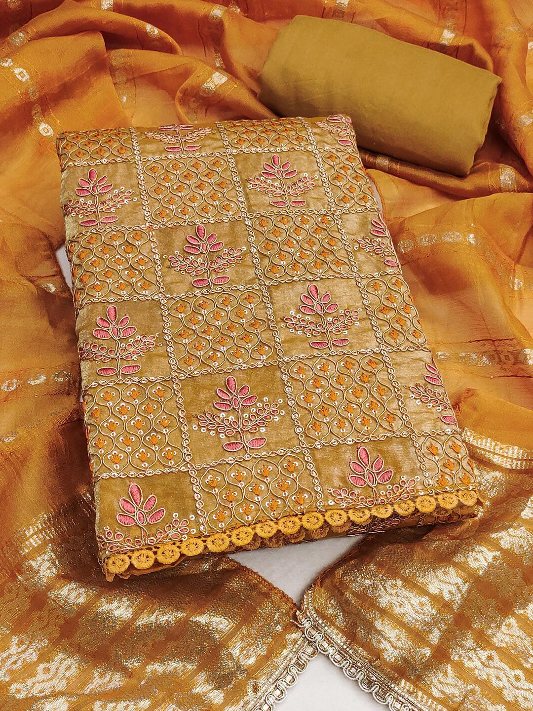 MANVAA Embroidered Unstitched Dress Material-image-33