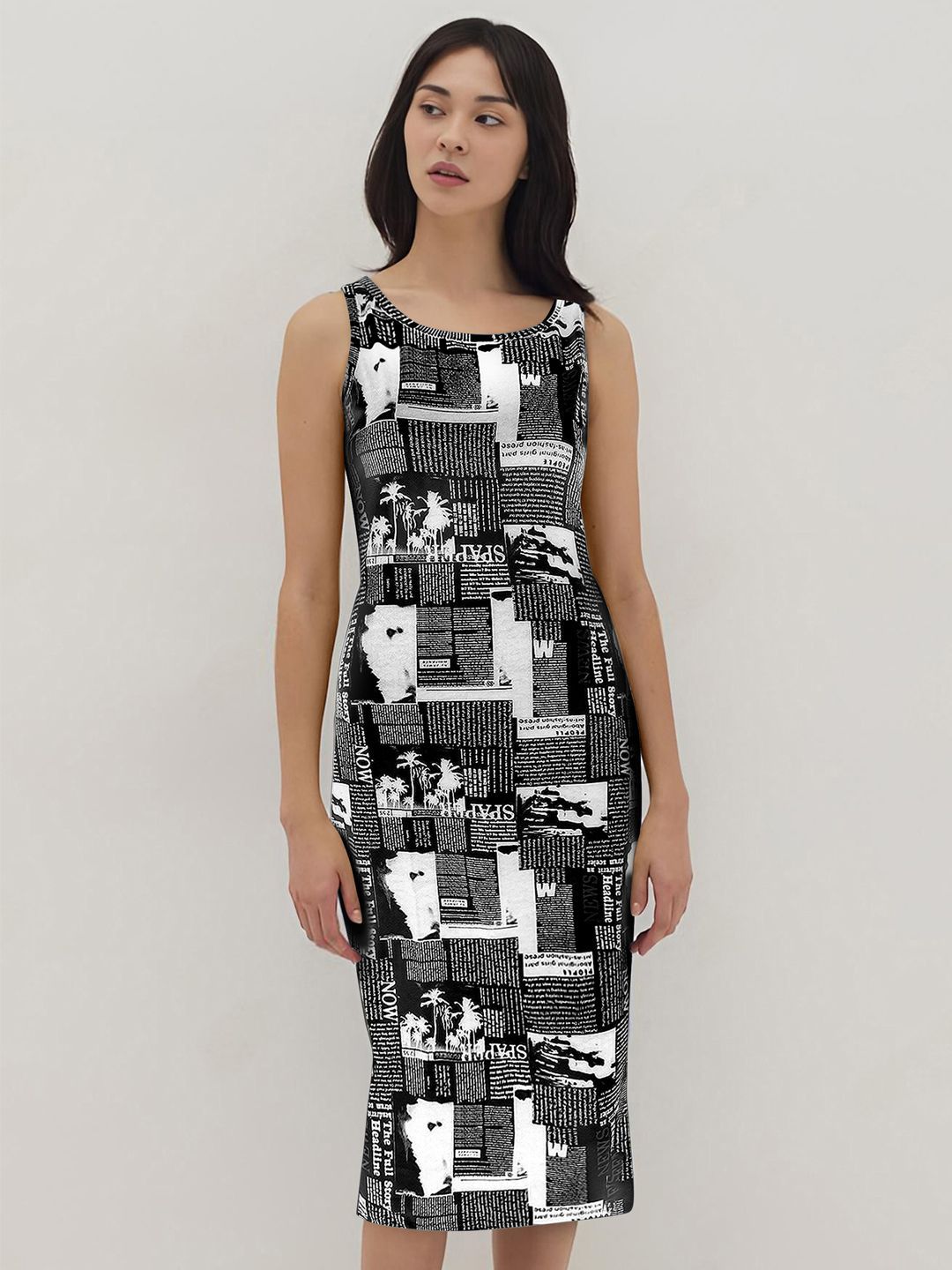 BAESD Women Printed Sheath Midi Dress-picture-11