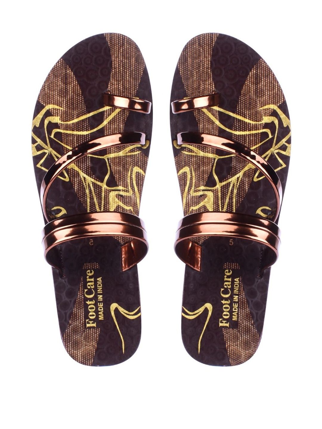 FOOT CARE Women Copper PU Flats-image-20