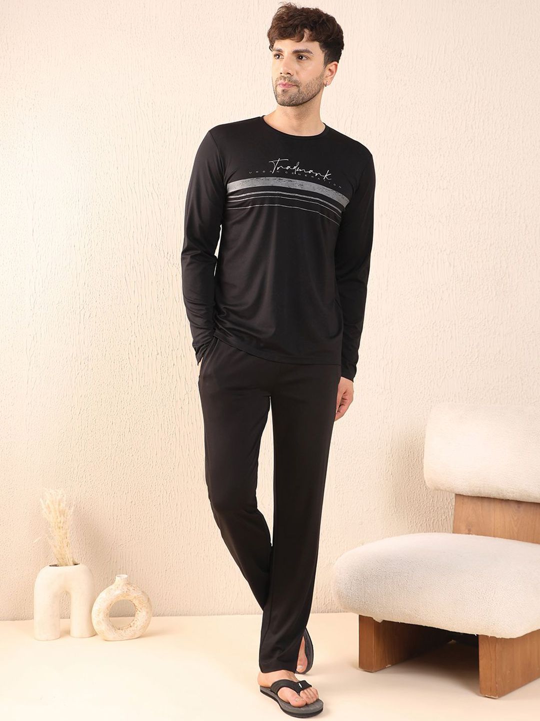 Sweet Dreams Striped Round Neck T-shirt & Pyjamas-picture-20