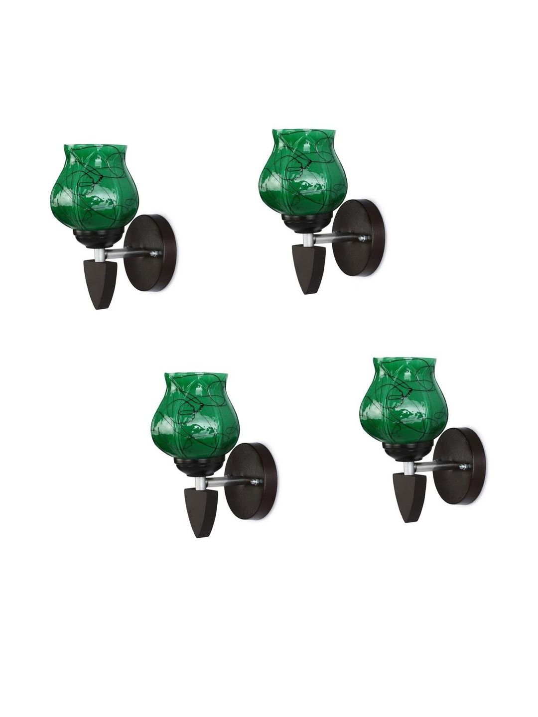 1ST TIME Green & Black Glass Traditional Wall Lamp-picture-39