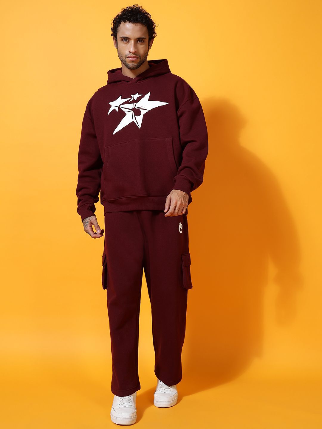GRIFFEL Men Star Graphic Hoodie Tracksuit-picture-18