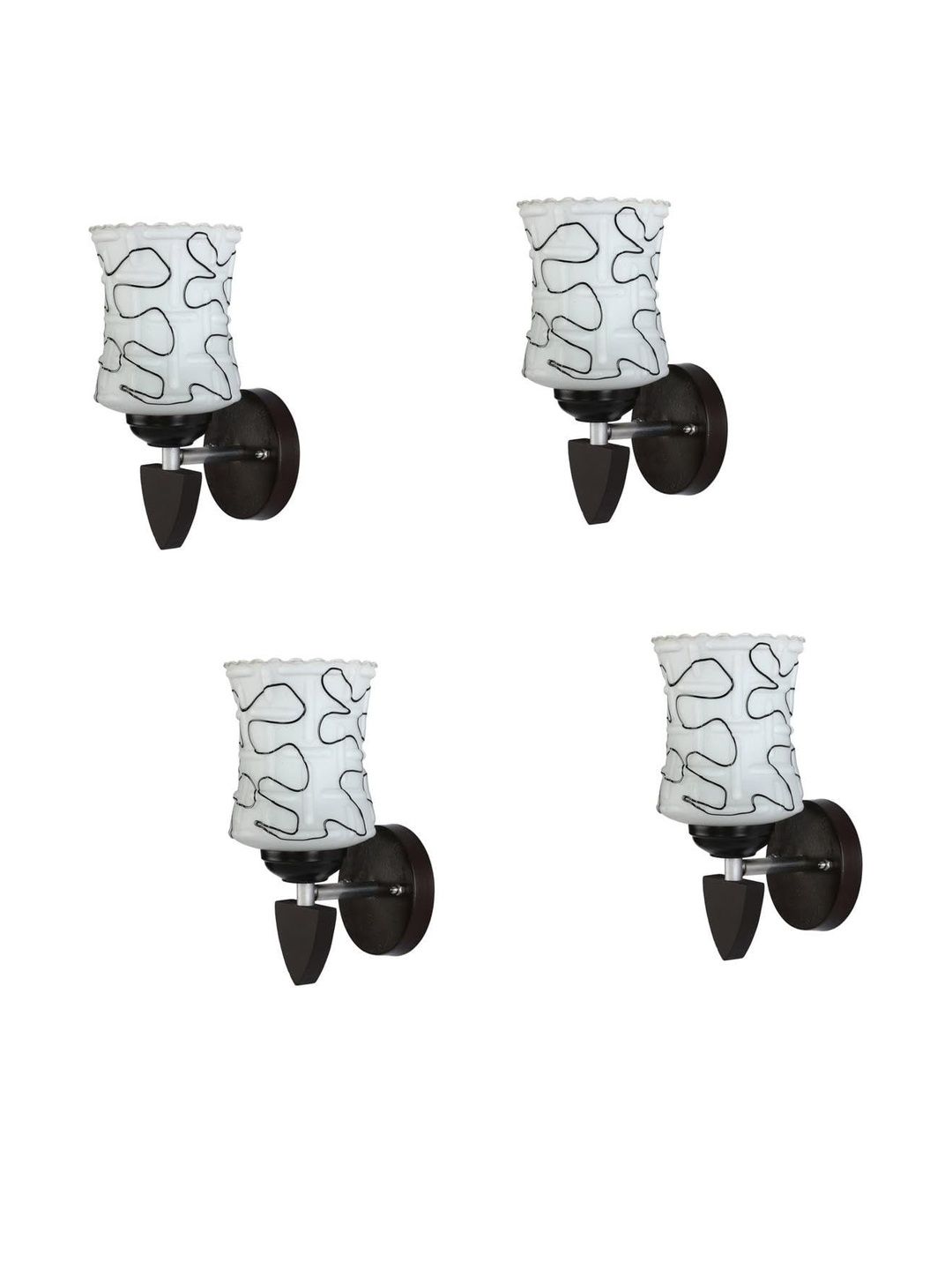 1ST TIME Black & White Glass Traditional Cylinder Shaped Wall Lamp-picture-31