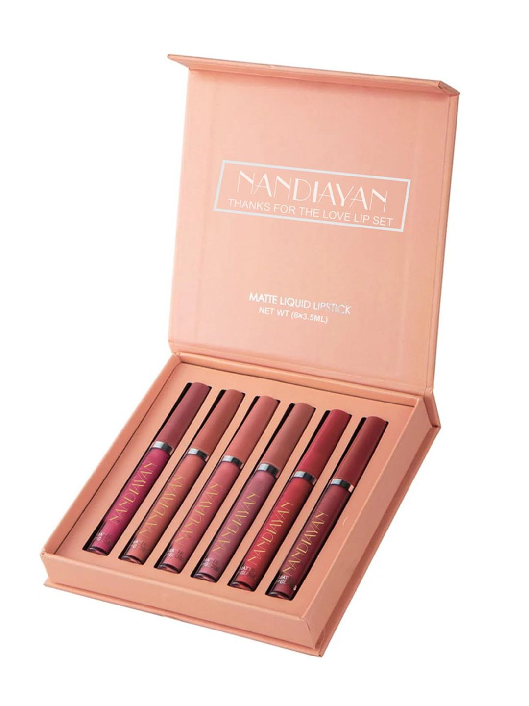 nandiayan Matte Liquid Lipstick Combo Pack of 6 Waterproof Long Lasting Shades-3.5 g Each-image-31