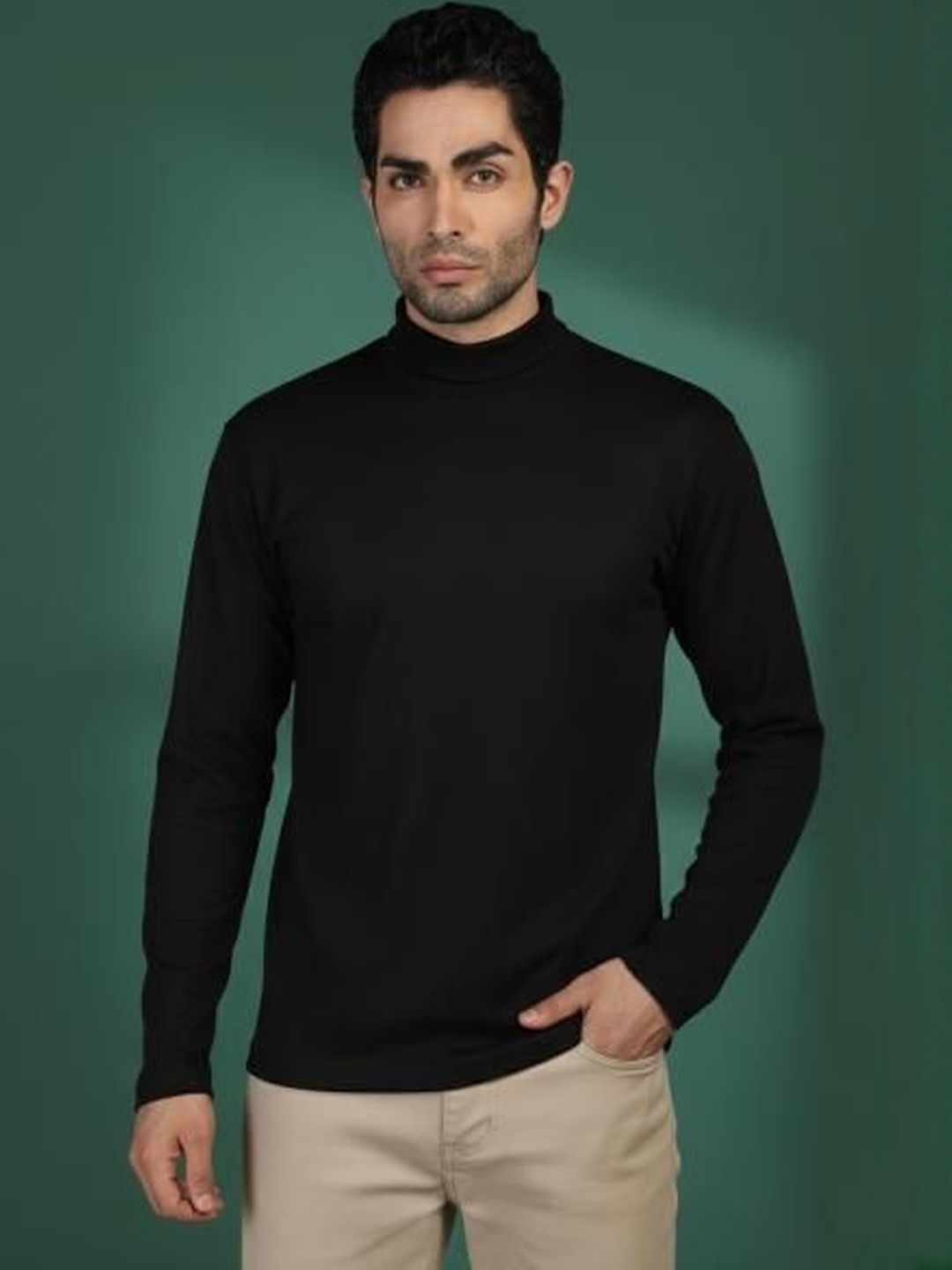 The Roadster Lifestyle Co High Neck Cotton T-shirt-picture-33