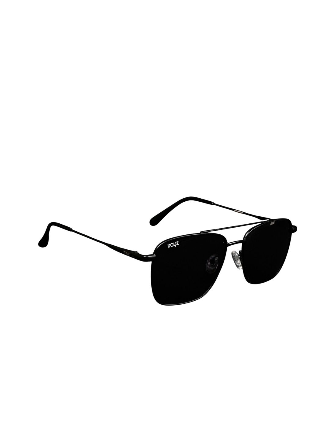 Irayz Men Black Lens & Black Square Sunglasses with