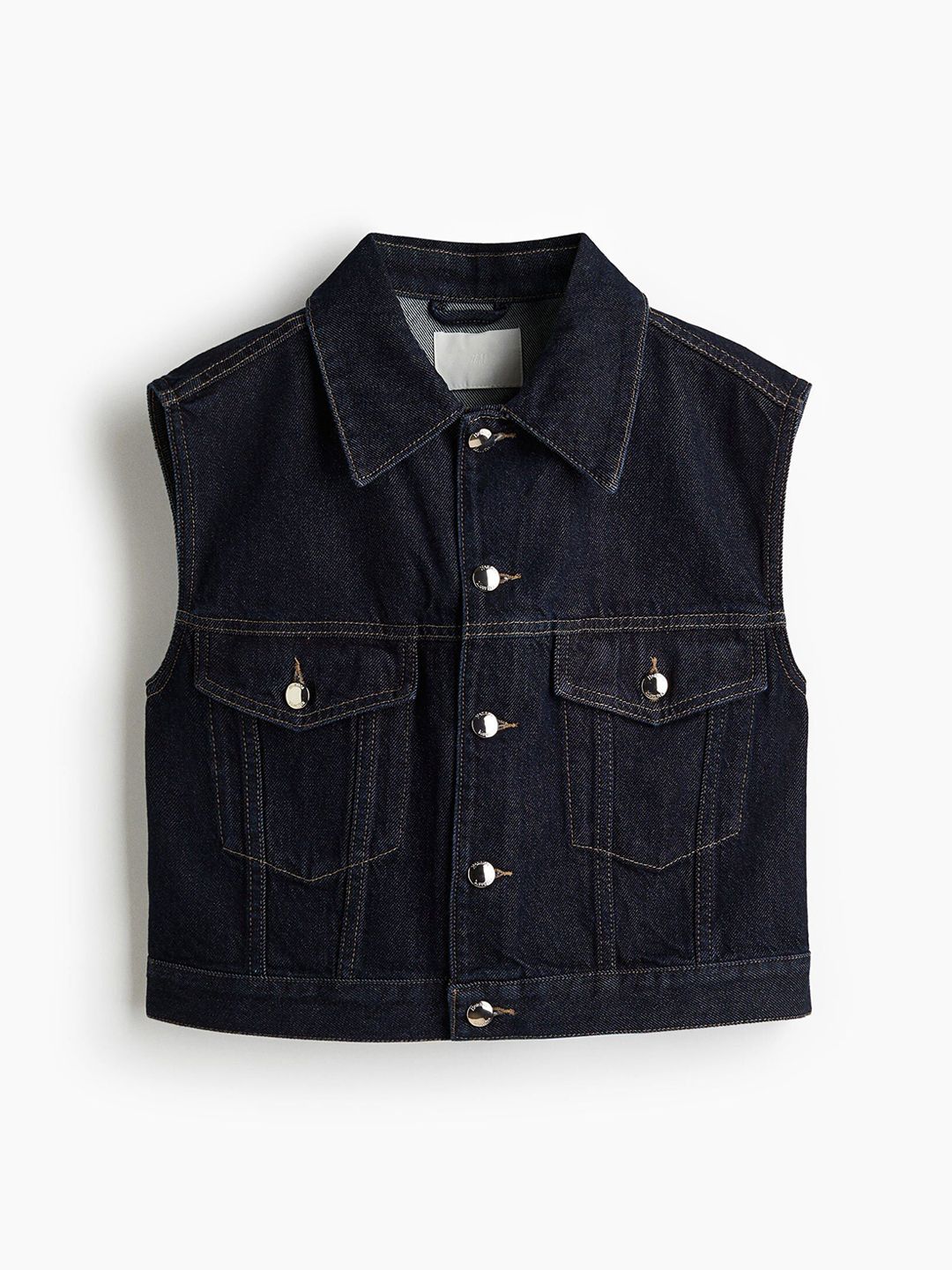 H&M Cropped Denim Waistcoat-picture-49