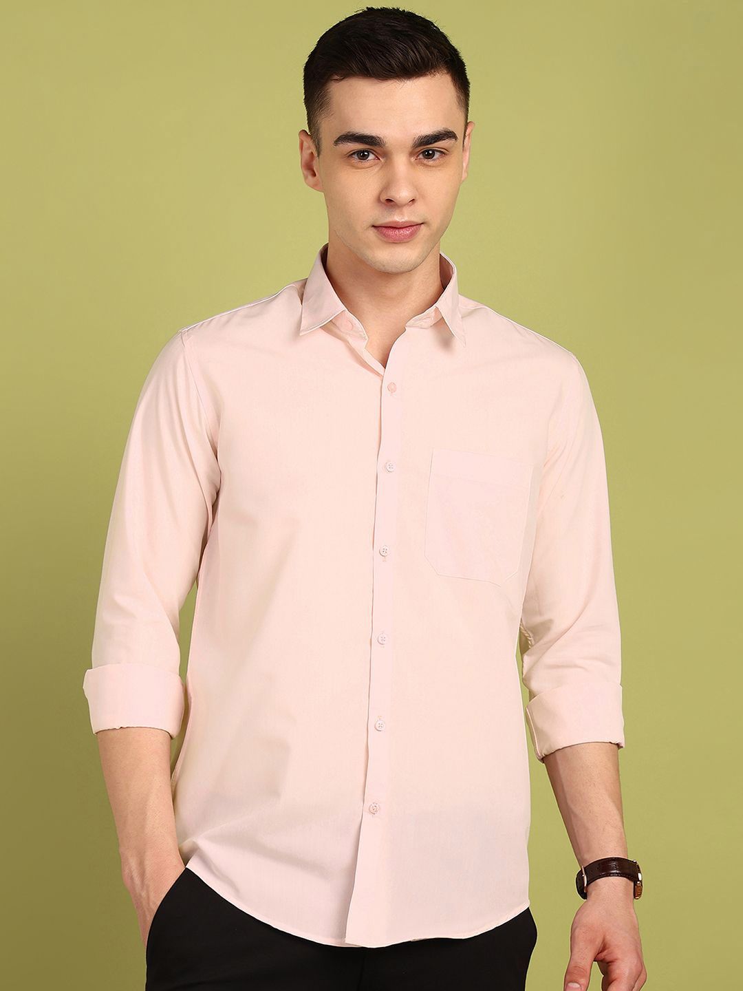 FUBAR Men Solid Spread Collar Cotton Formal Shirt-picture-30