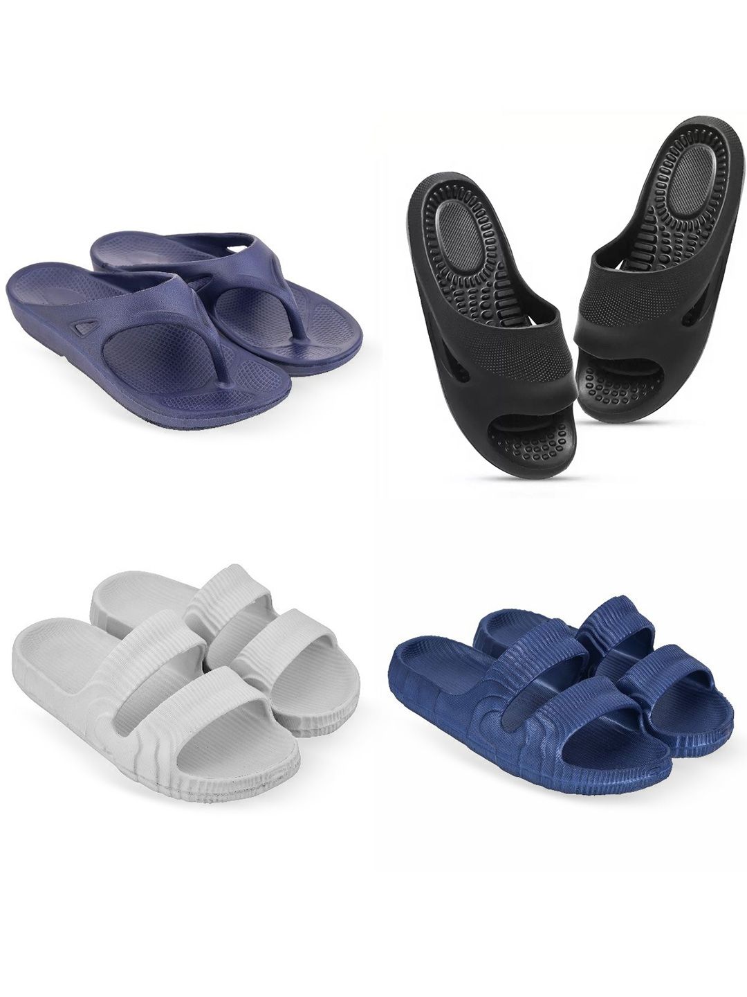 Feel alive Men Set of 4 Lightweight Flip Flops-picture-29