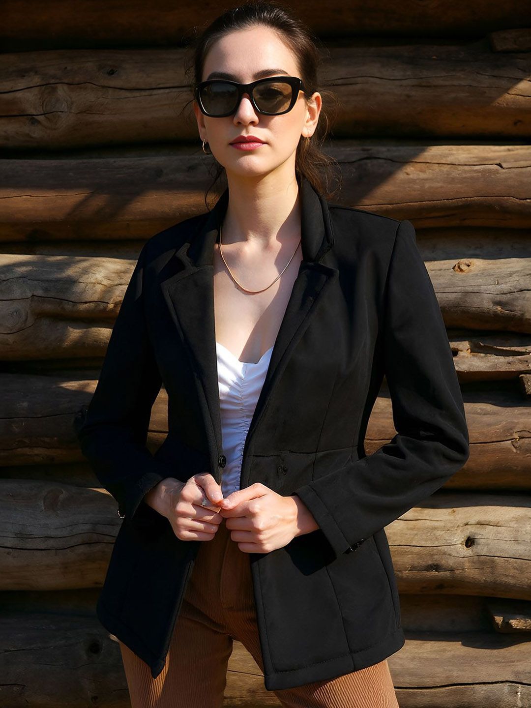 pinacolada Campus Sutra Notched Lapel Collar Single-Breasted Blazer-picture-29