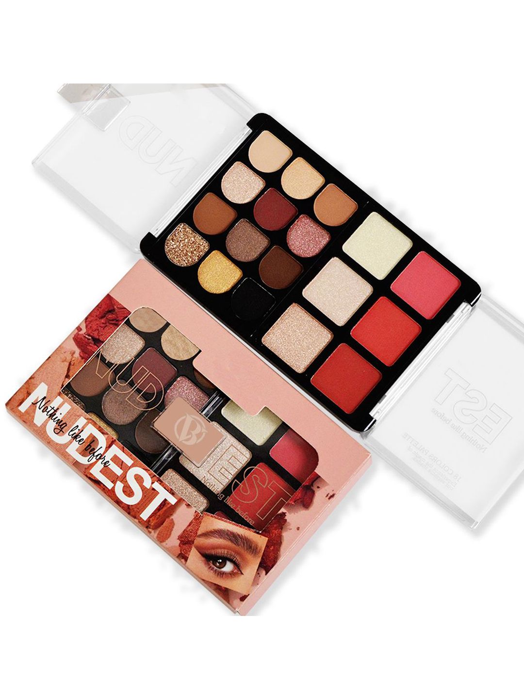 Adbeni 18 Color Eyeshadows Highlighter & Blusher Makeup Palette - 20 g-image-17
