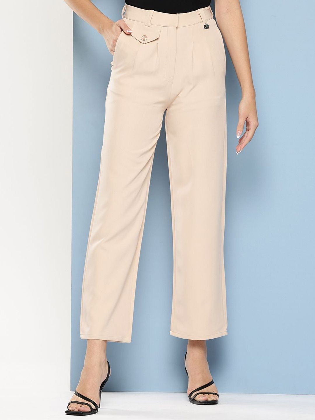 BAESD Girls Relaxed Fit Mid-Rise Pleated Cotton Cargos-picture-55