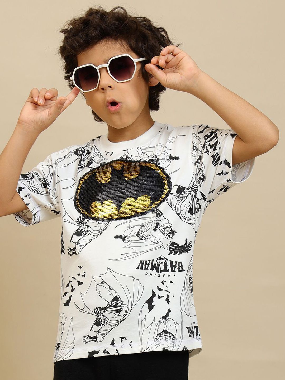 Kids Ville Boys Batman Printed Round Neck T-Shirt-picture-18