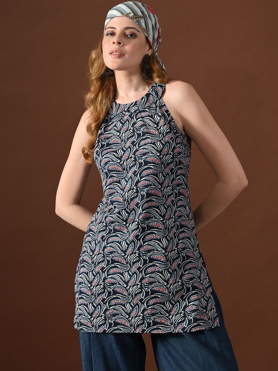 KALINI Floral Printed Pure Cotton Kurti-picture-21