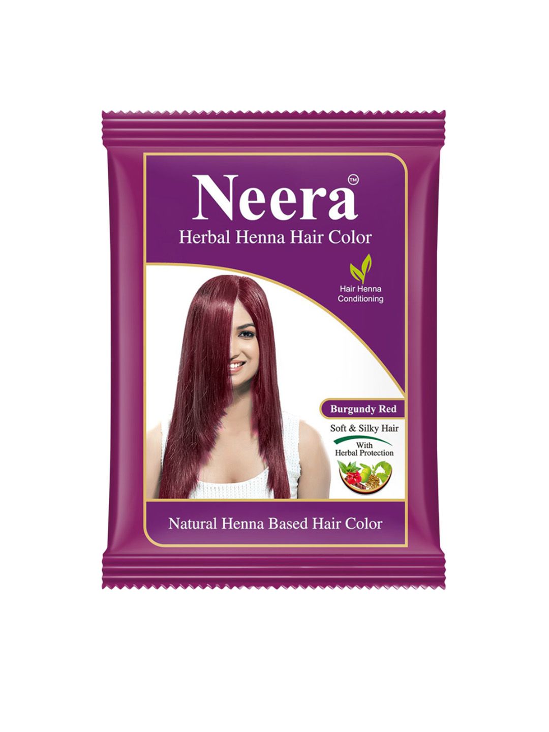Neera Set Of 50 Herbal Henna Based Hair Color - 15 g Each - Burgundy Red-picture-27