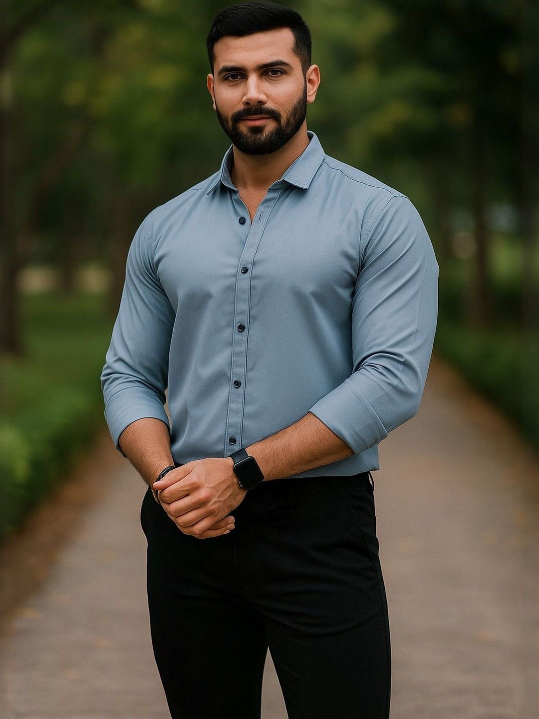 Moda Rapido Men Comfort Casual Solid Shirt-picture-39