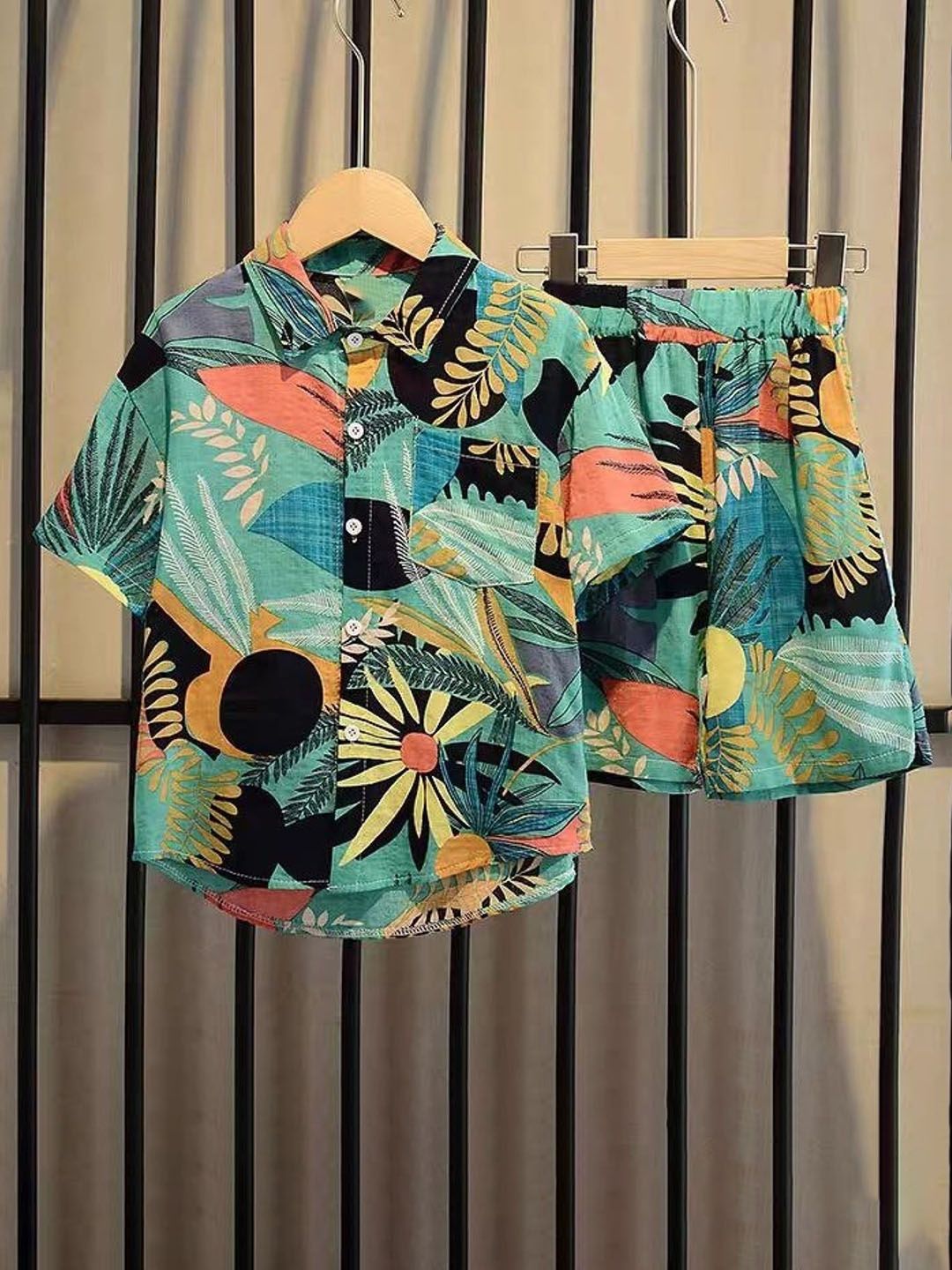 FASTDEAL Boys Printed Shirt with Shorts