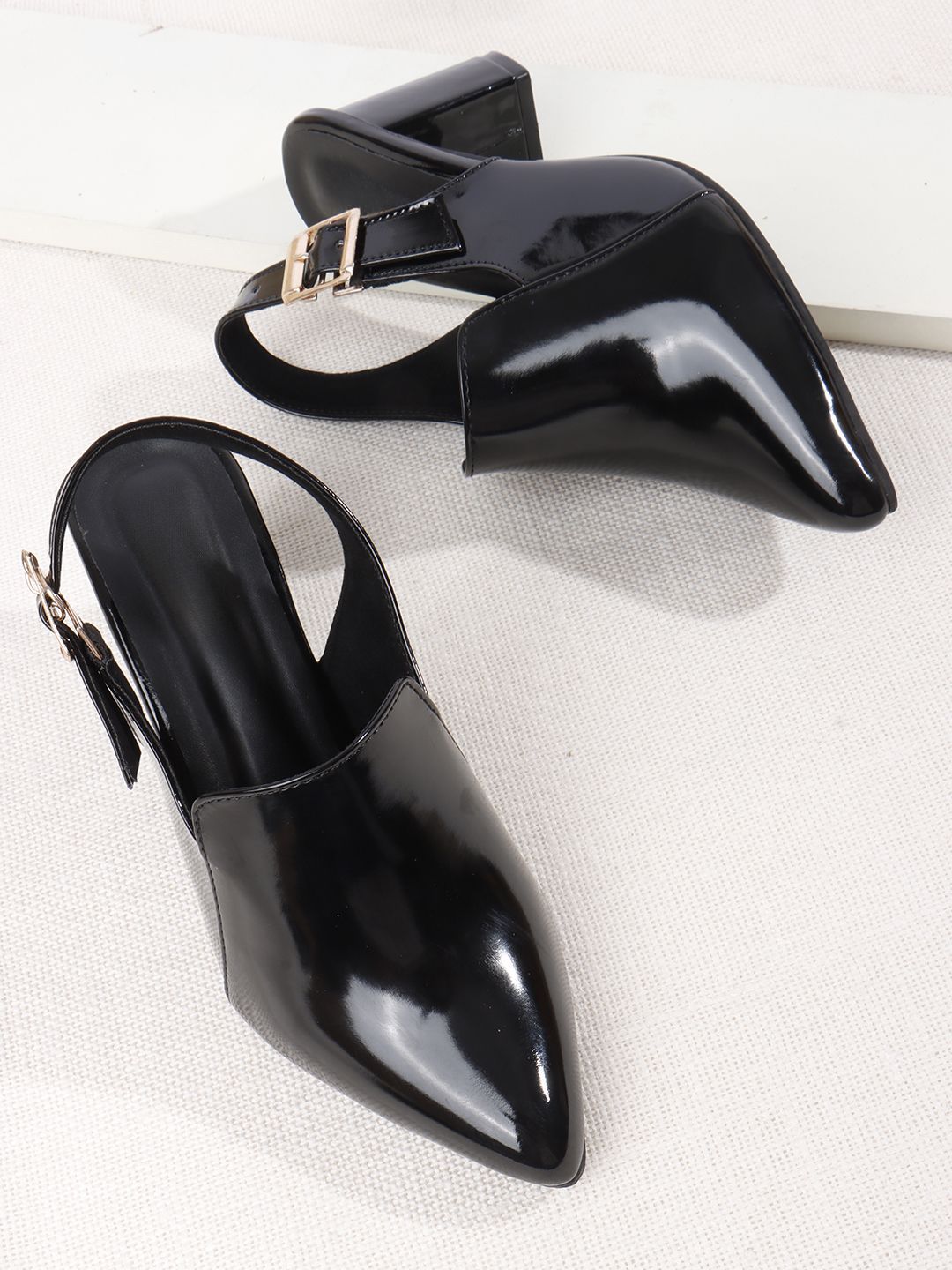 TRYME Women Pointed Toe Block Heels Mules-image-44
