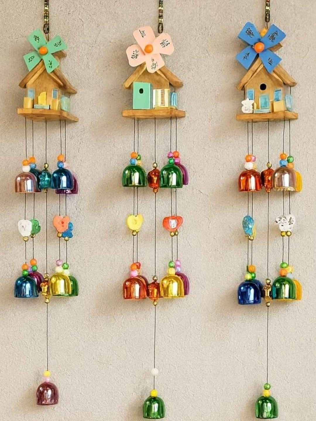 Go Hooked Handcrafted Wooden House Wind Chime-image-42
