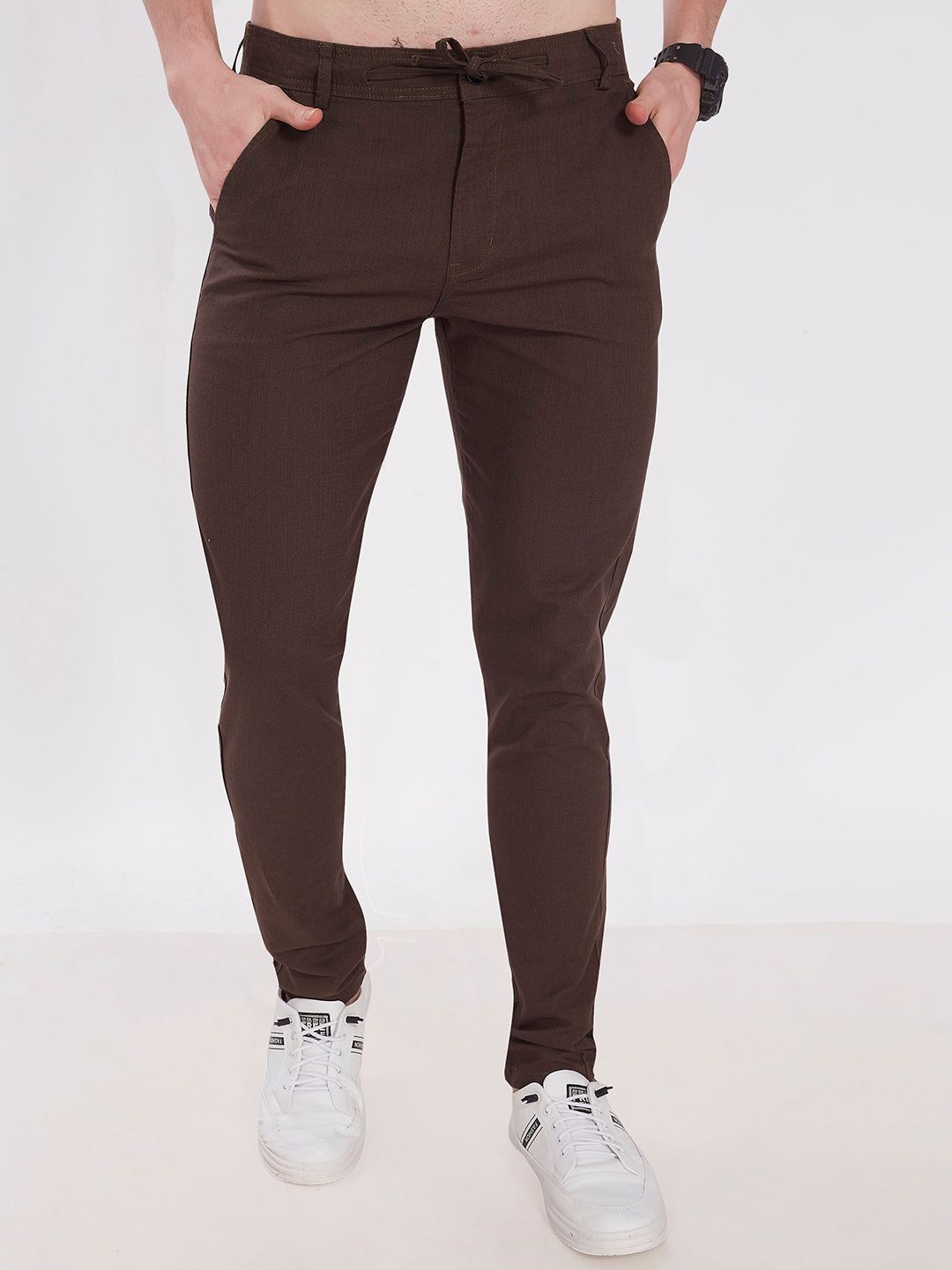 THE BEETEL HOUSE Men Mid-Rise Relaxed Trousers-picture-28