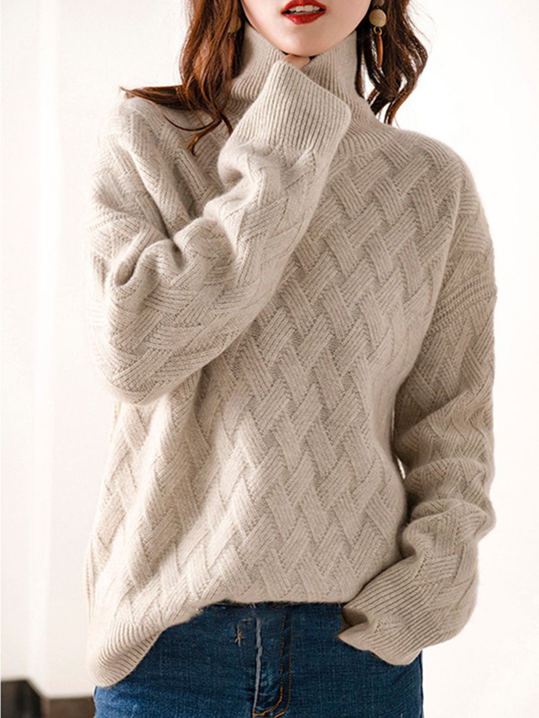 bebe Women Self Design Pullover Sweaters-picture-27