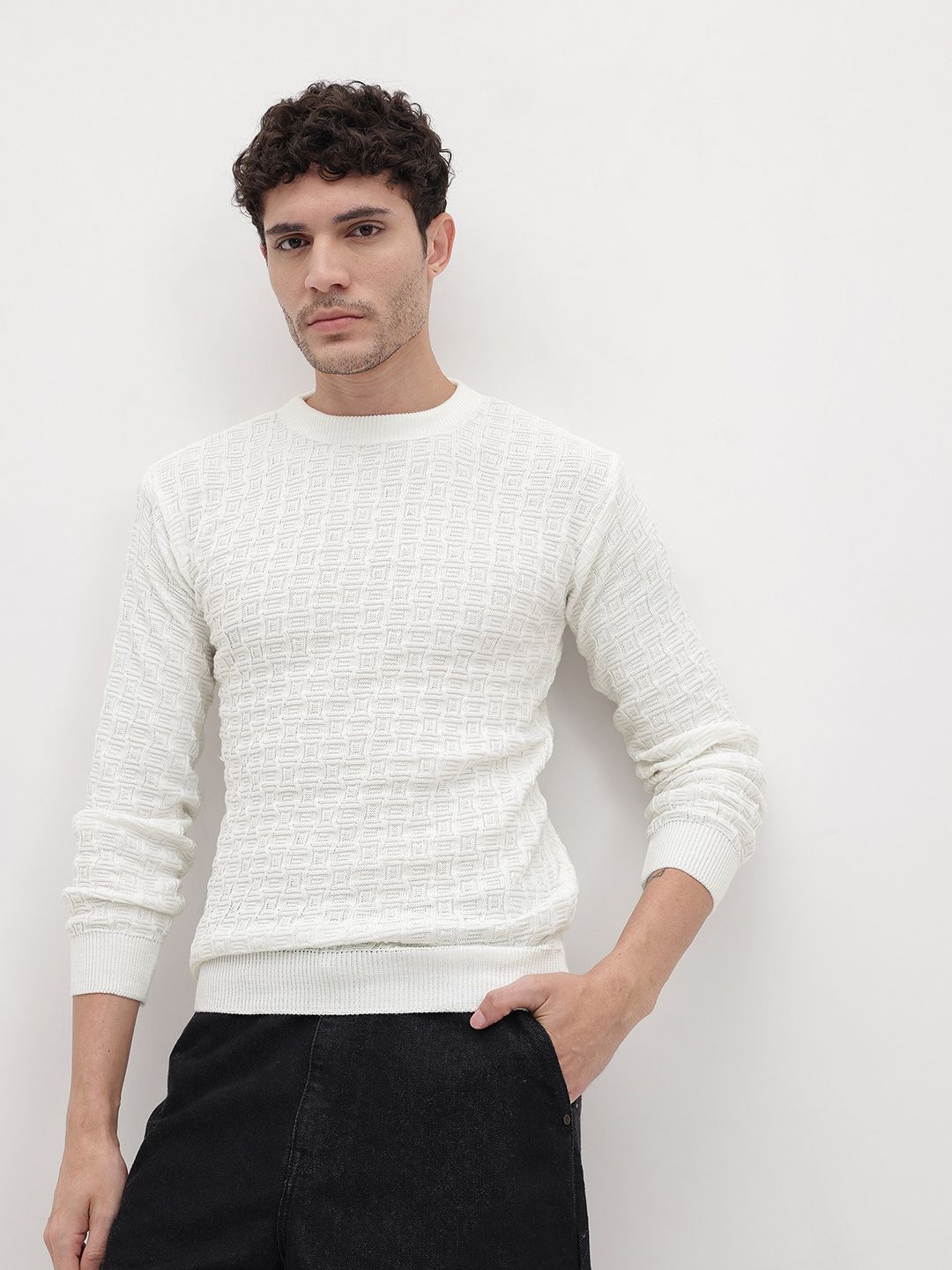 The Roadster Life Co. Self-Design Woollen Pullover-image-49