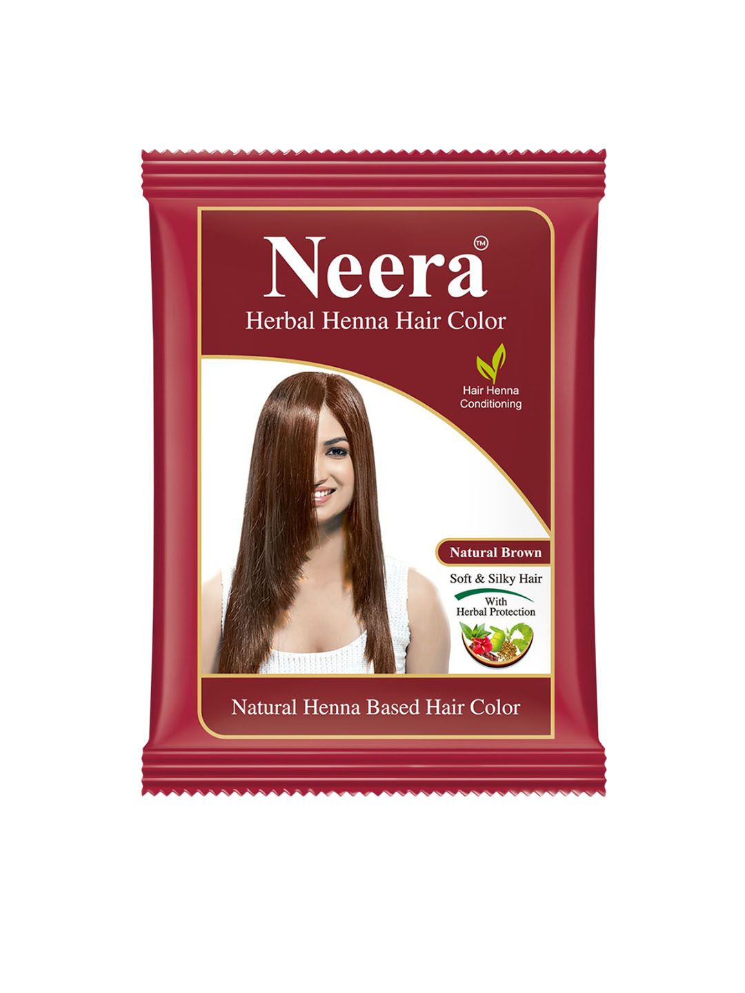 Neera Set Of 10 Herbal Henna Based Hair Color - 15 g Each - Natural Brown-picture-10