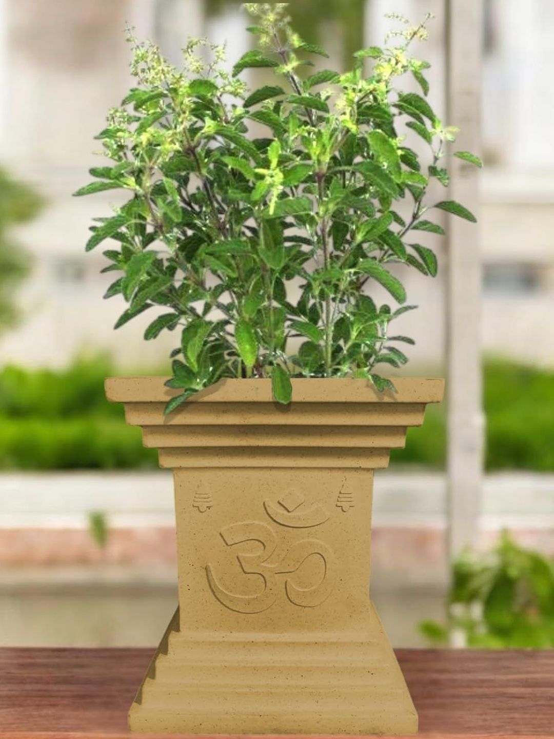 Go Hooked Brown16 Inch Tulsi Decorative Plastic Planter Perfect Pot-picture-25
