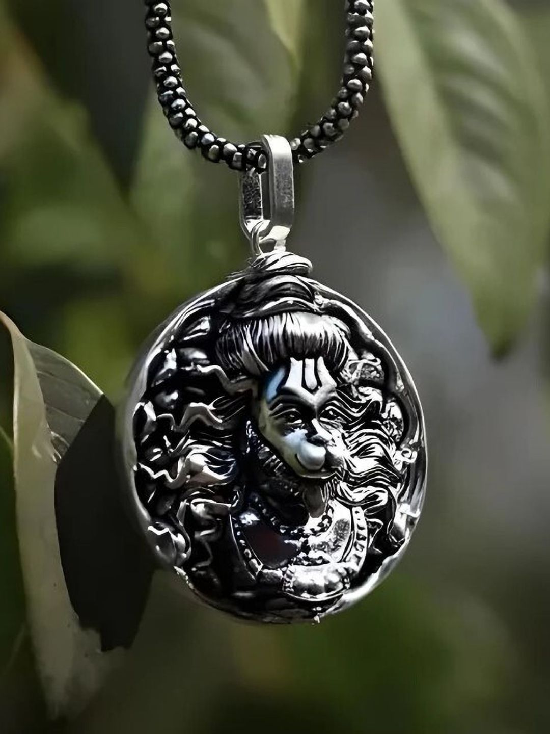 PASU FASHION Unisex Stainless Steel Hanuman Ji Shaped Pendant With Chain-picture-10