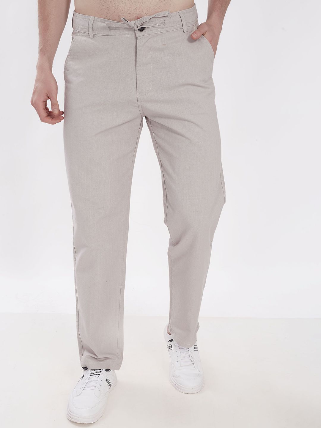 THE BEETEL HOUSE Men Cotton Mid-Rise Relaxed Trousers-picture-22