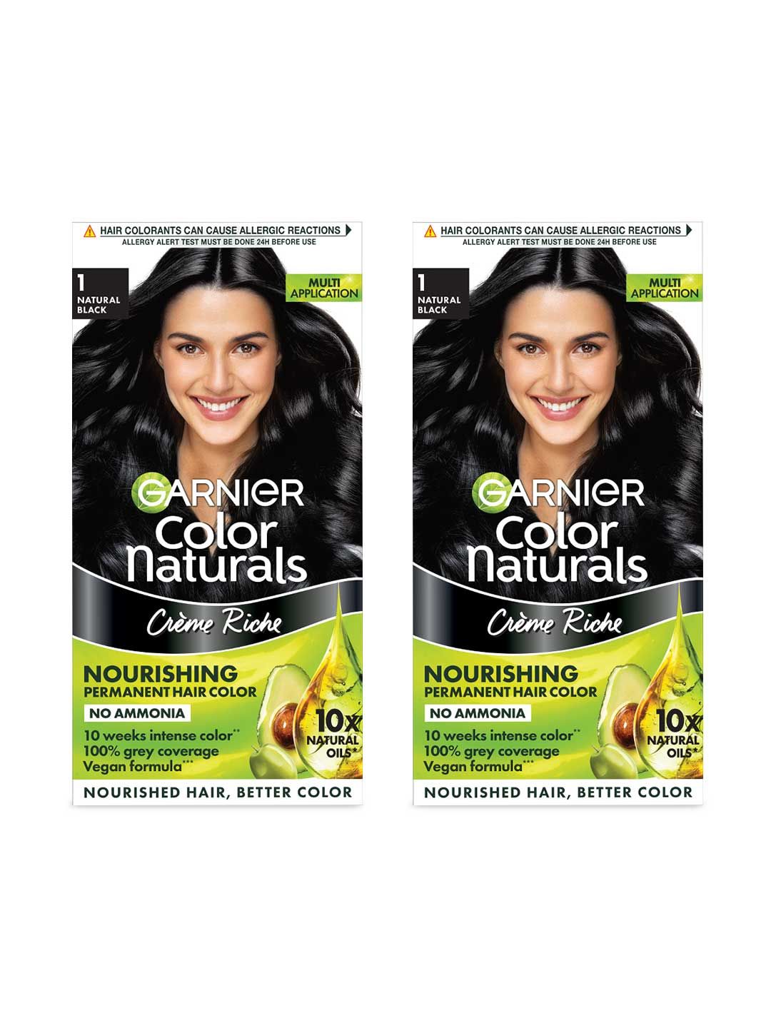 Garnier Set of 2 Color Naturals Nourishing Permanent Hair Color - Natural Black 1