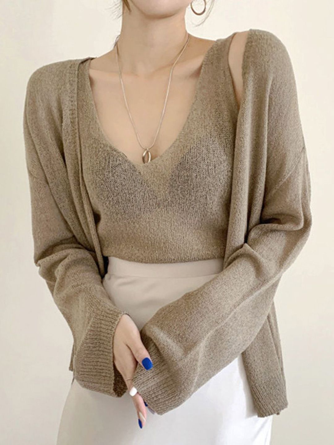 bebe Women V-Neck Front-Open-picture-26