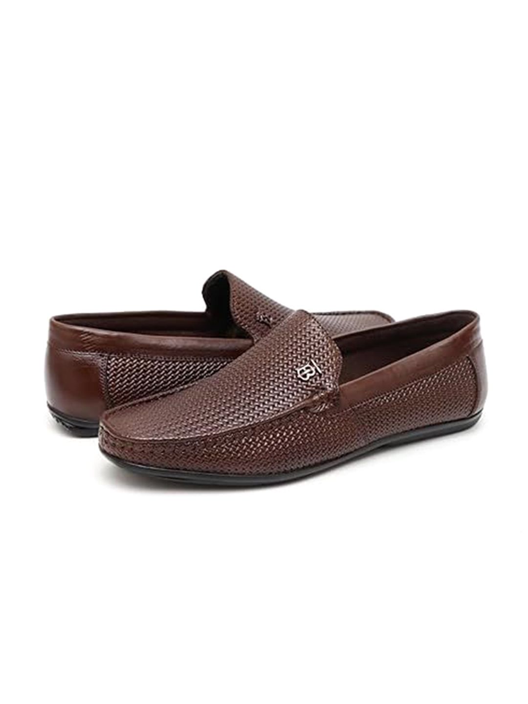 N N Creation Men Textured Formal Loafers-picture-30