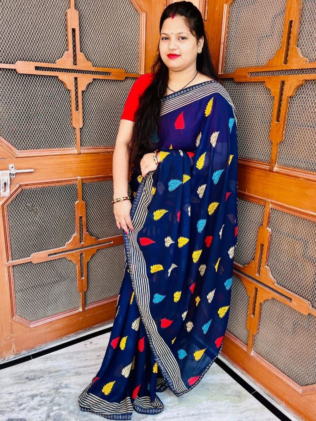 Moda Rapido Ethnic Motifs Poly Georgette Designer Saree-picture-30