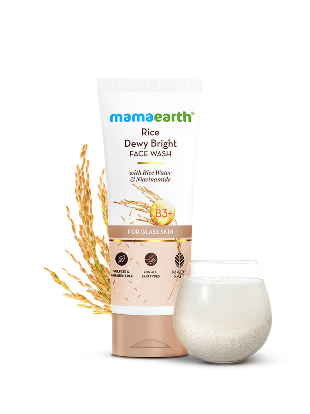 Mamaearth Rice Dewy Bright Face Wash With Rice Water & Niacinamide - 200ml