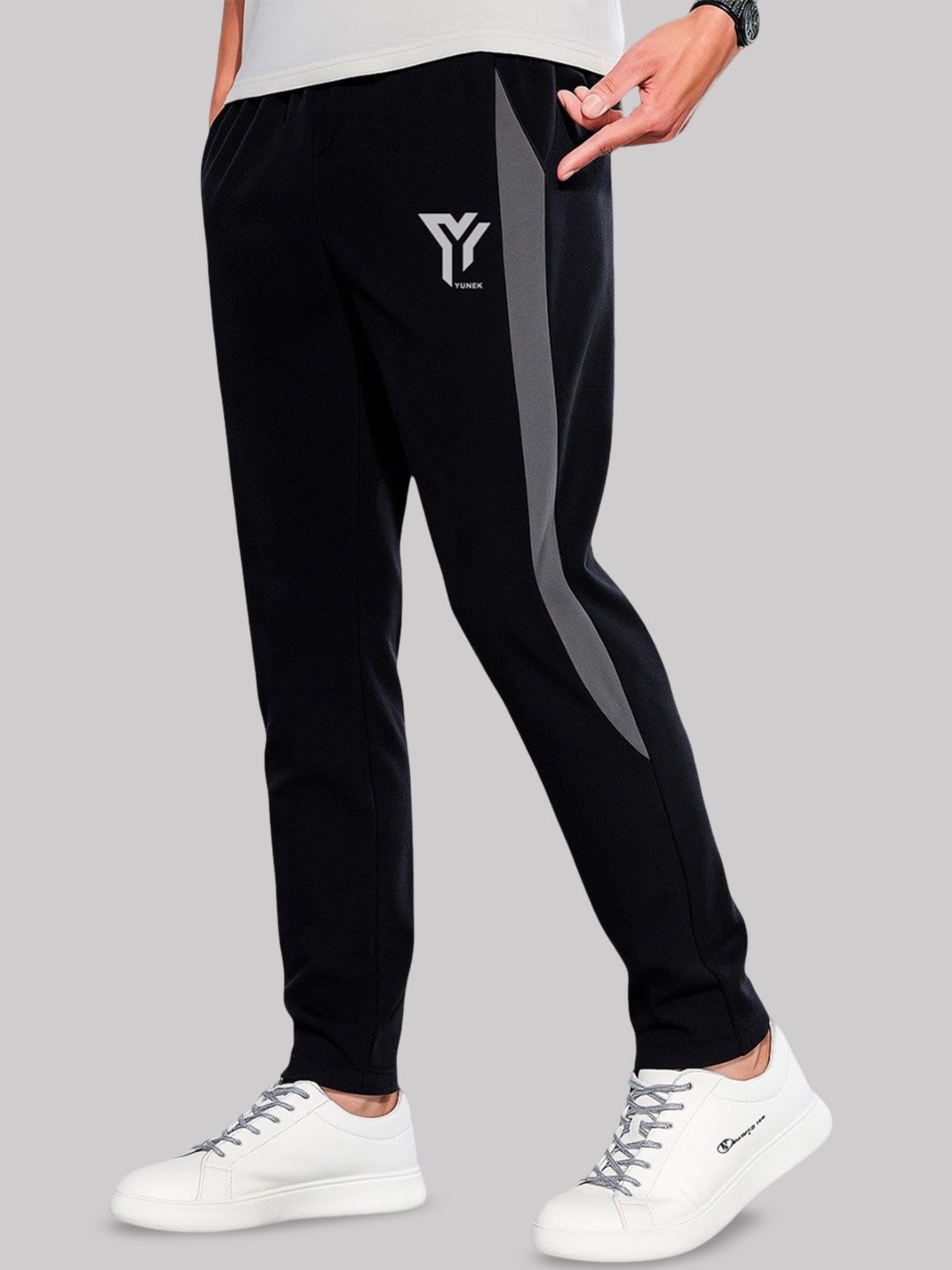 YUNEK Men Regular Fit Mid Rise Rapid-Dry Cotton Trackpant-picture-32