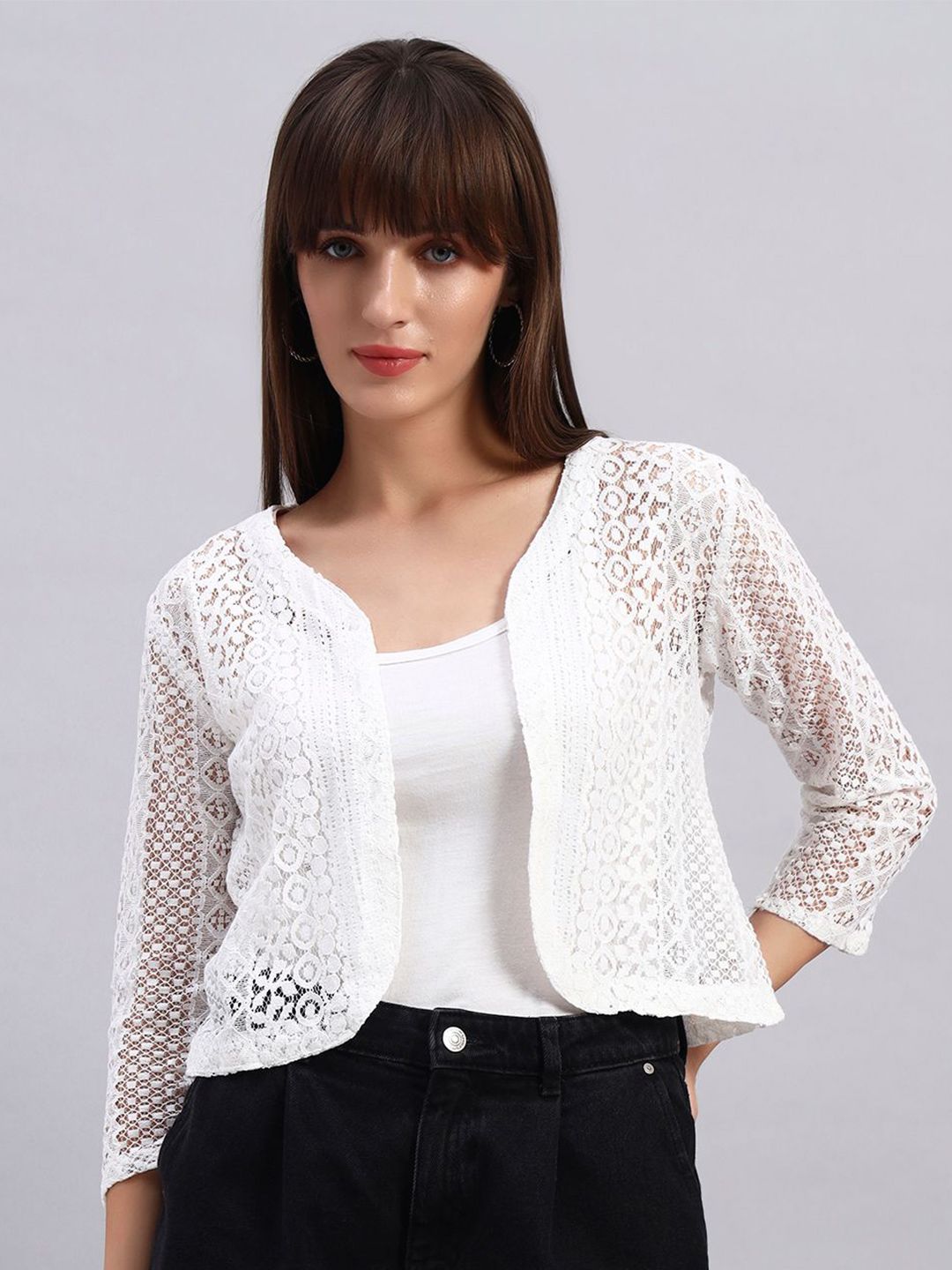 NATURE CRAFT Women Sheer Shrug-picture-47