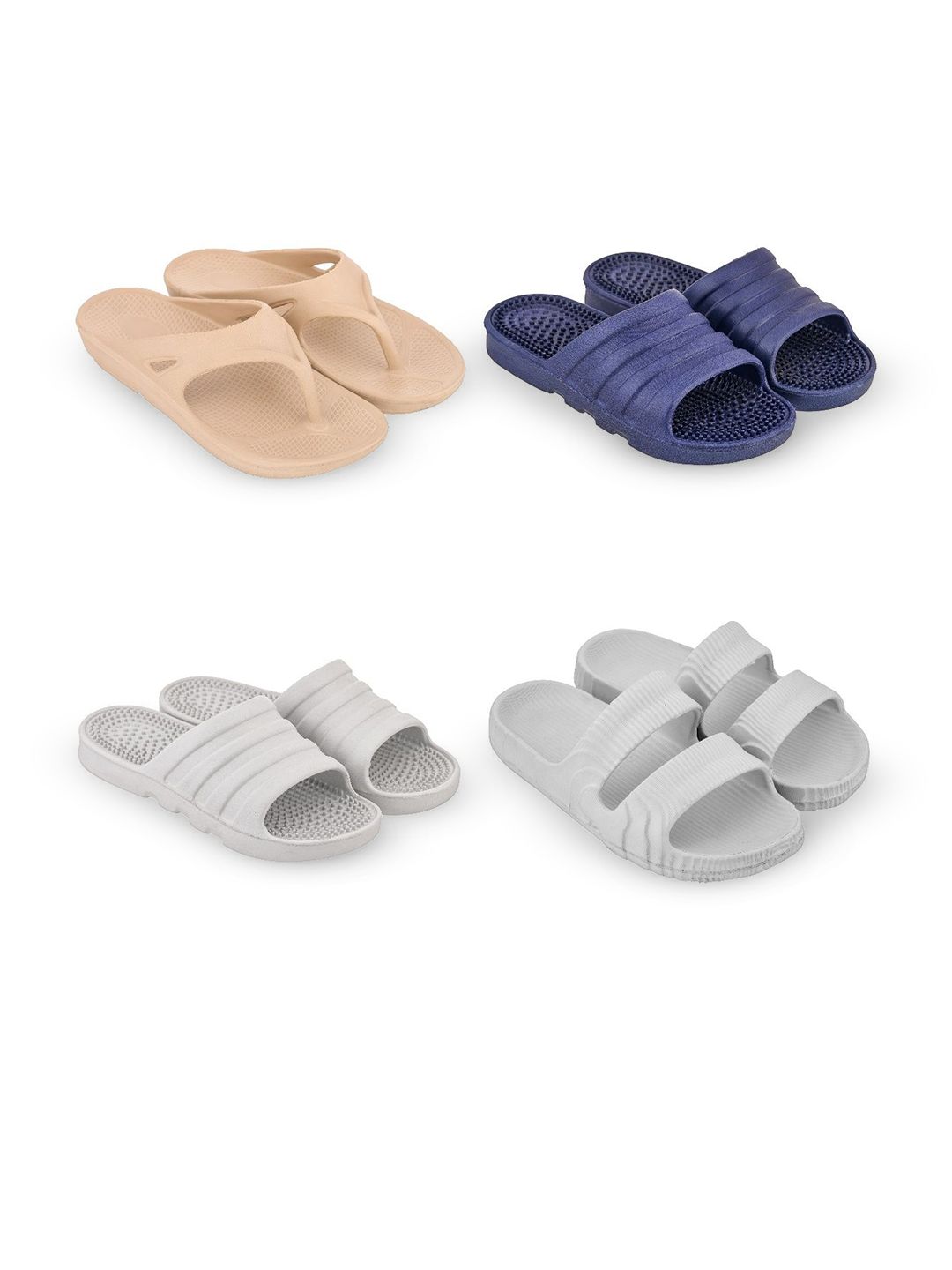 Feel alive Men Set of 4 Lightweight Flip Flops-picture-37