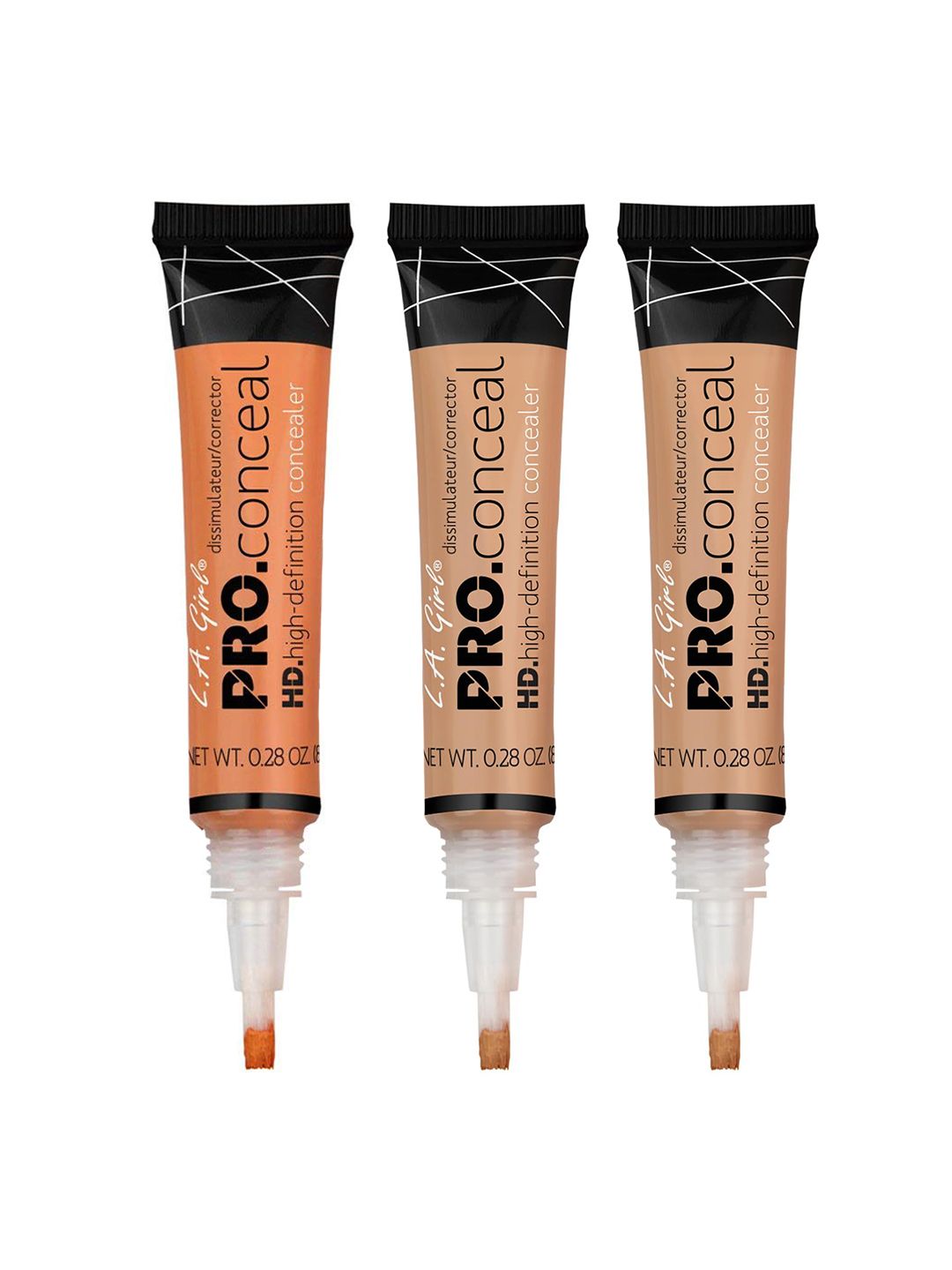 L.A Girl Set of 3 PRO Conceal HD Concealer 8g each - Orange Corrector & Pure Beige-image-7
