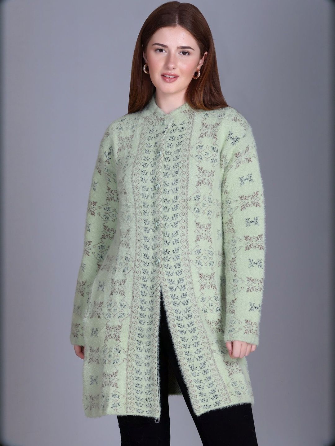 Roadster Women Green Acrylic Full Sleeve Cardigan Sweaters-picture-22