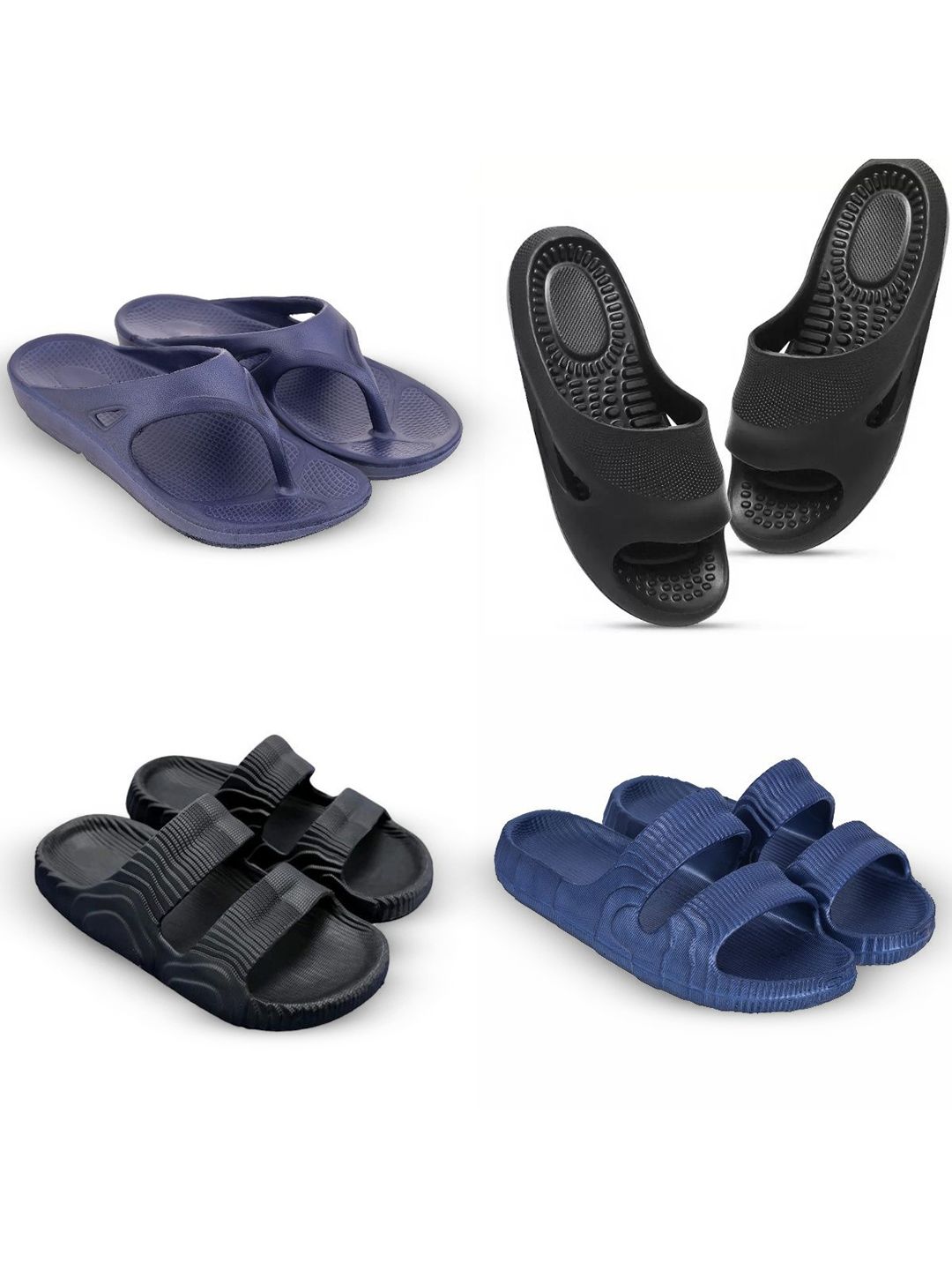 Feel alive Men Set of 4 Ultra-Comfortable Lightweight Thong Flip-Flops-picture-30
