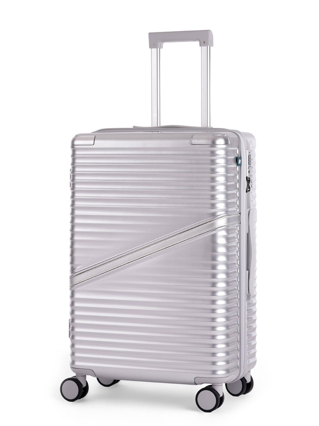 Oblique Silver Check-In Medium Luggage-image-12