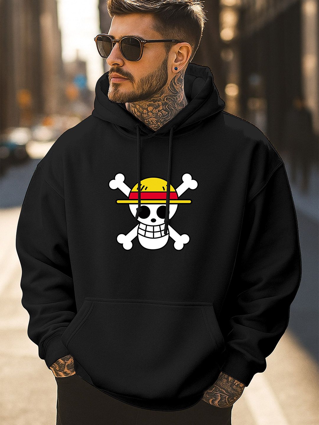 Triptee Men Anime OnePiece Graphic Printed Hooded Long Sleeves Sweatshirt-picture-32