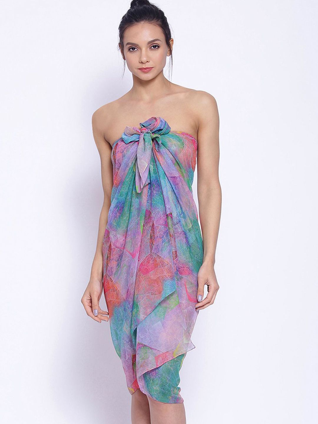 Aoba Abstract Printed Sarong Swimwear Cover-Up Bottom-picture-57