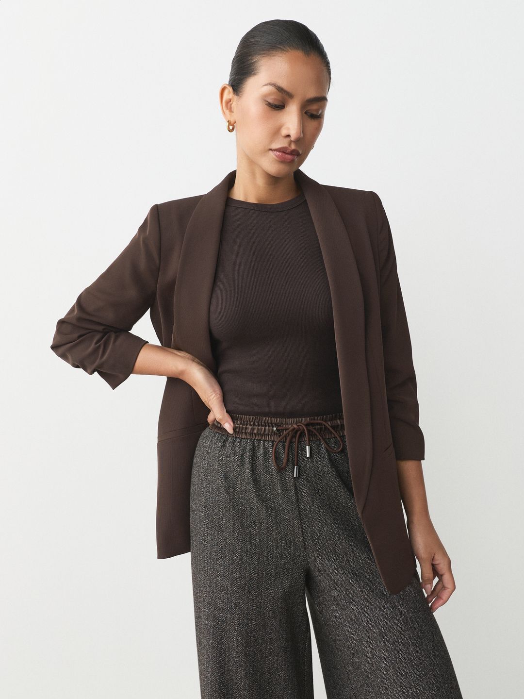 NEXT Shawl Collar Front Open Blazer-image-42