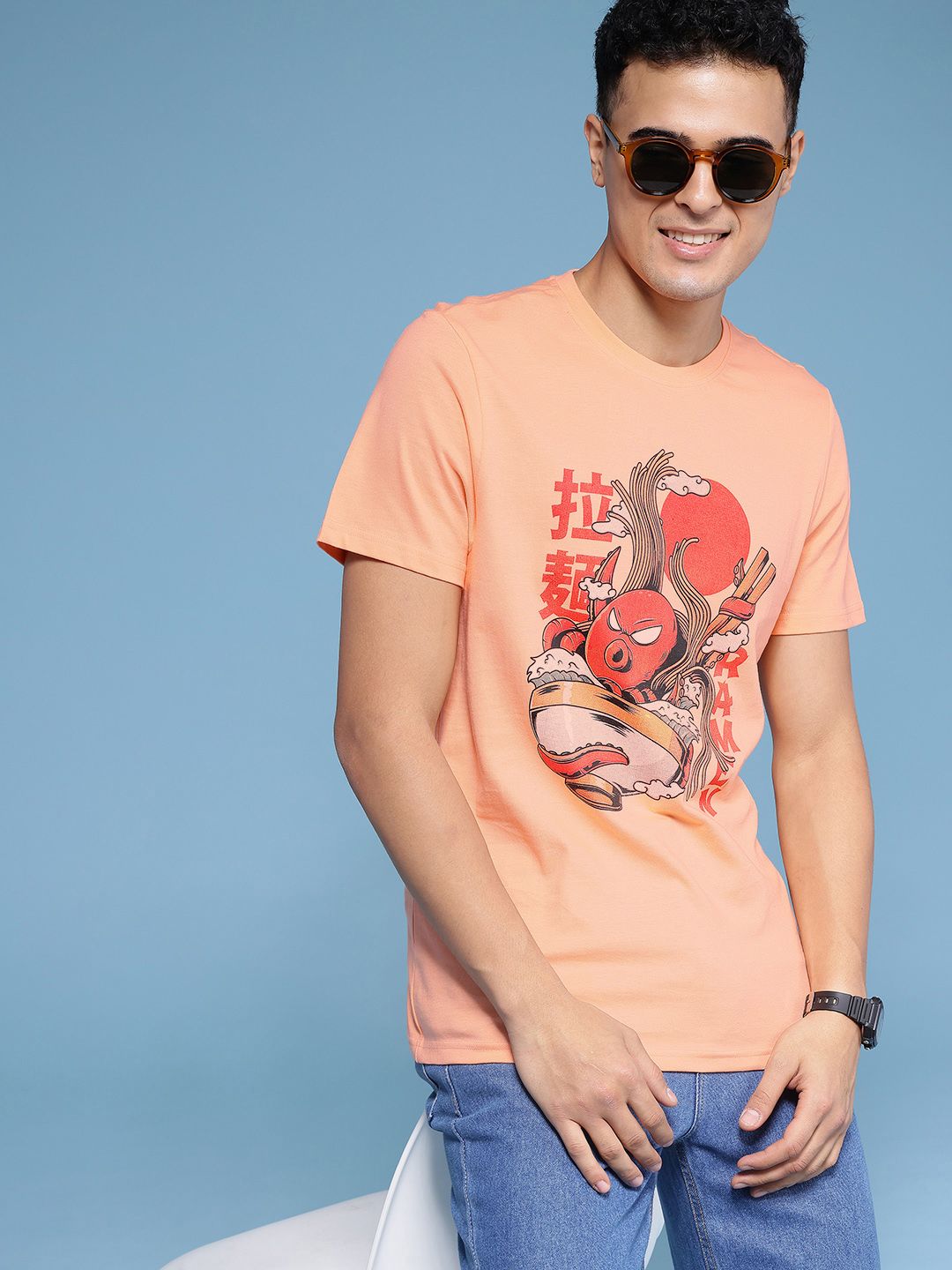 HERE&NOW Graphic Printed Pure Cotton T-shirt-picture-10