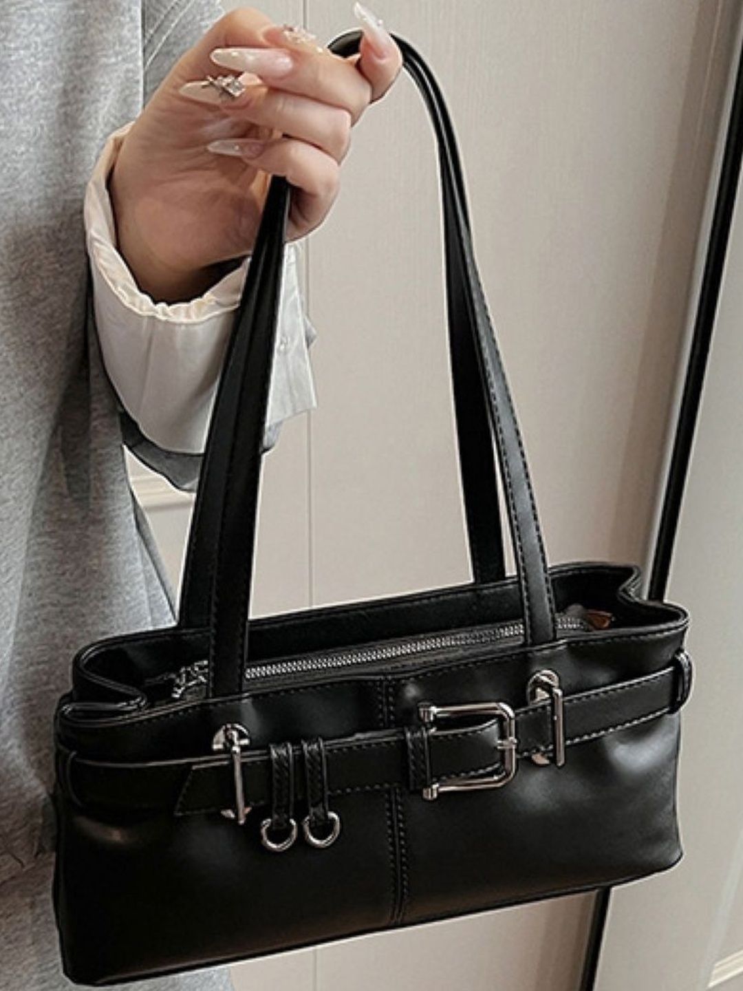 CORSICA Black Solid Polyester Regular Casual Shoulder Bag-picture-33