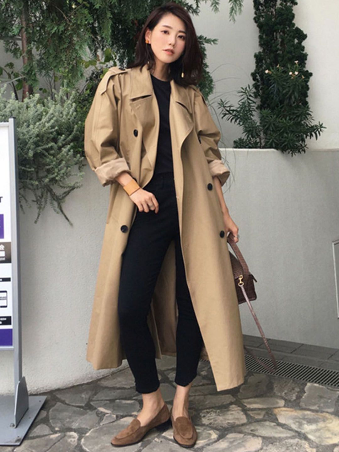 all about you Women Spread Collar Over Coat-picture-56