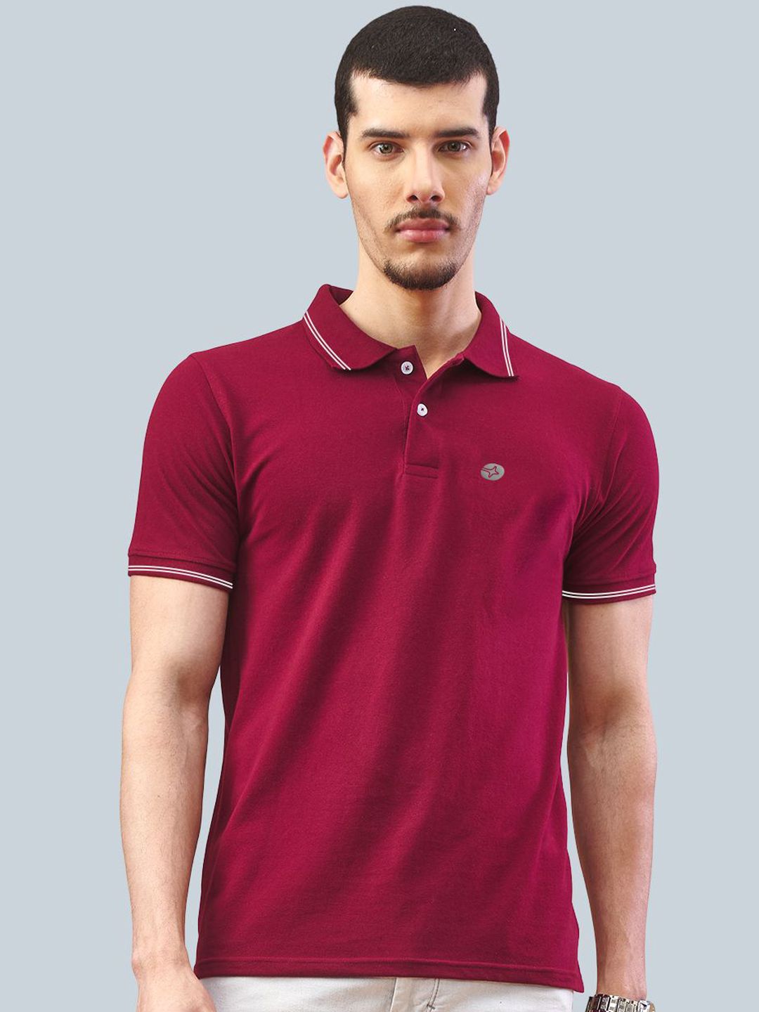 LUX NITRO Men Solid Polo Collar Cotton T-shirt-picture-26