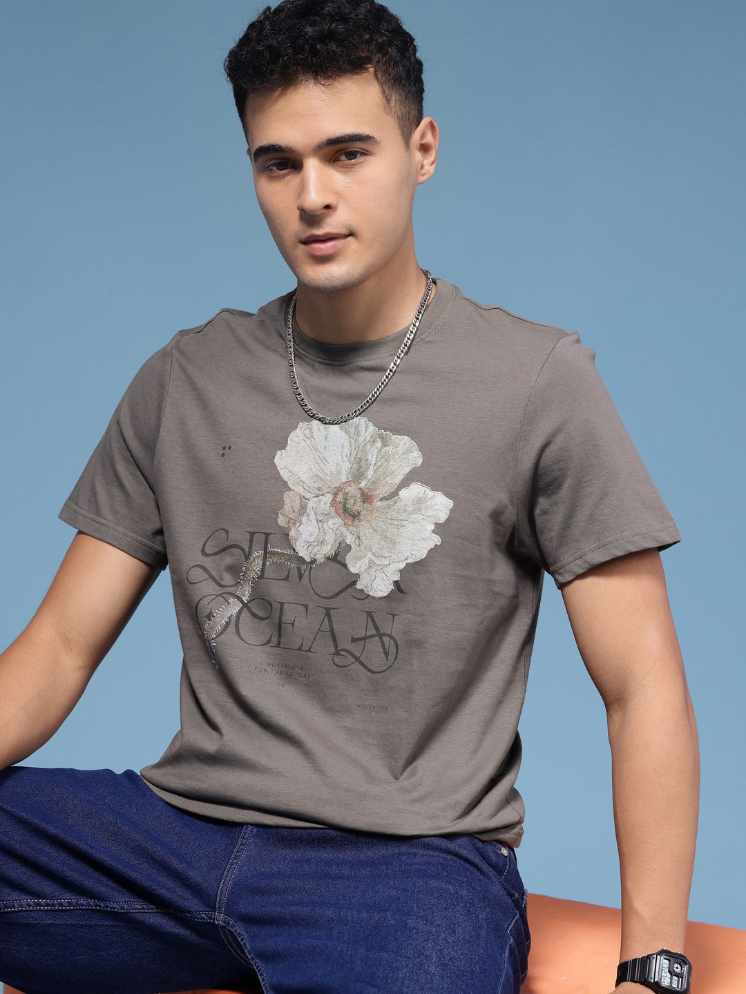 HERE&NOW Typography Printed Pure Cotton T-shirt-picture-16